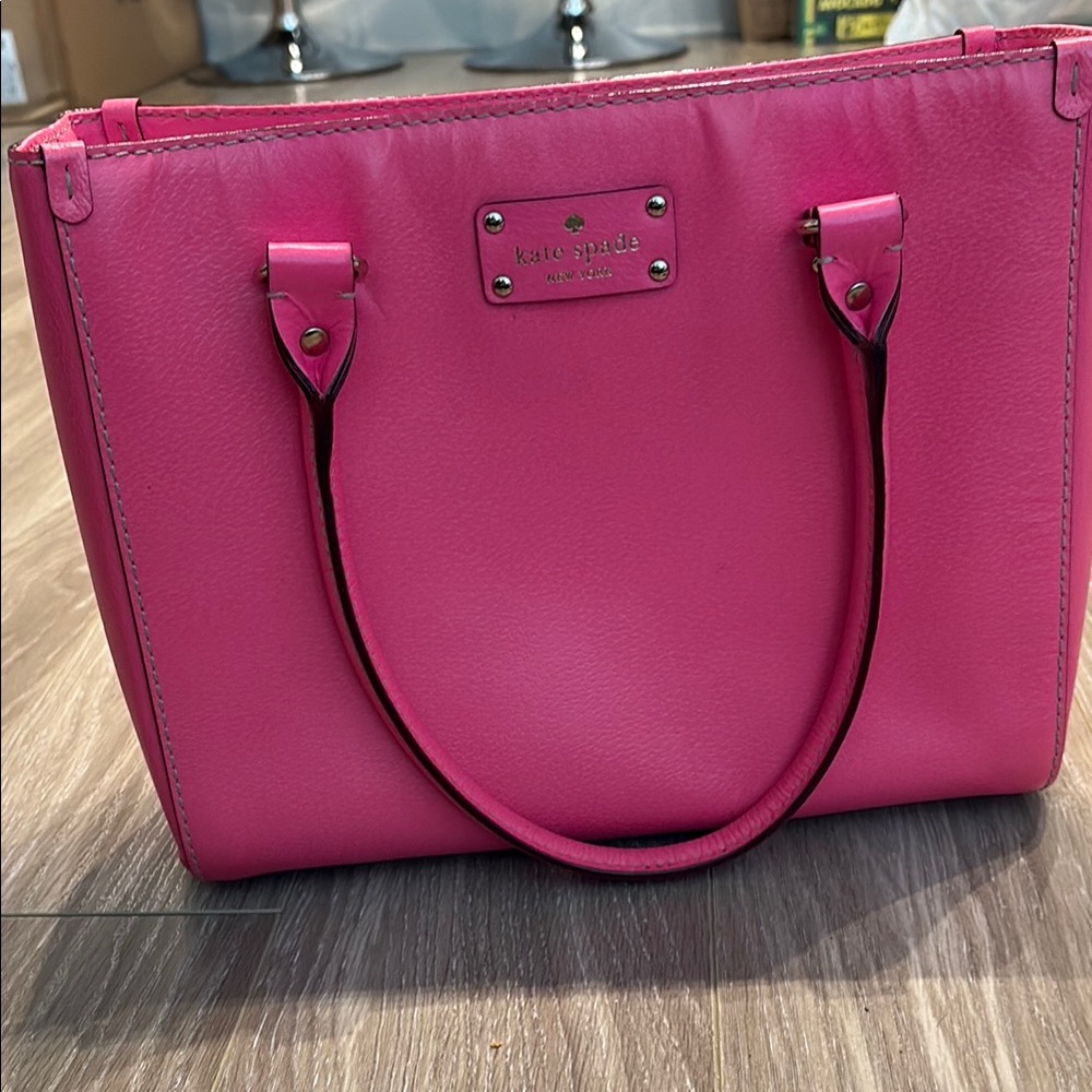 Kate Spade Pink Leather Tote Bag